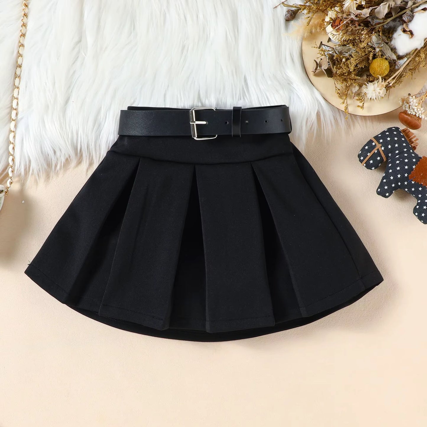 Meisjes 3-Delige Winterset – Jurk, Riem & Hoed