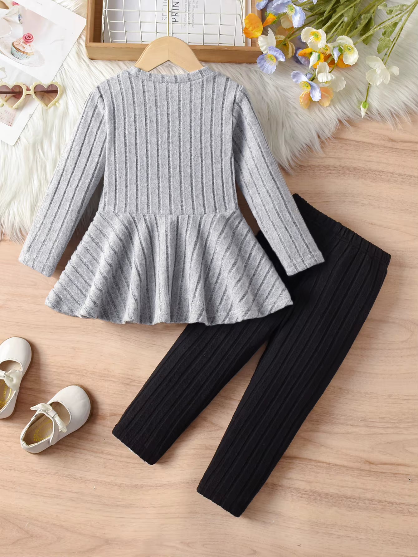 Meisjes Set met Strik – Trui & Broek (2-delig)