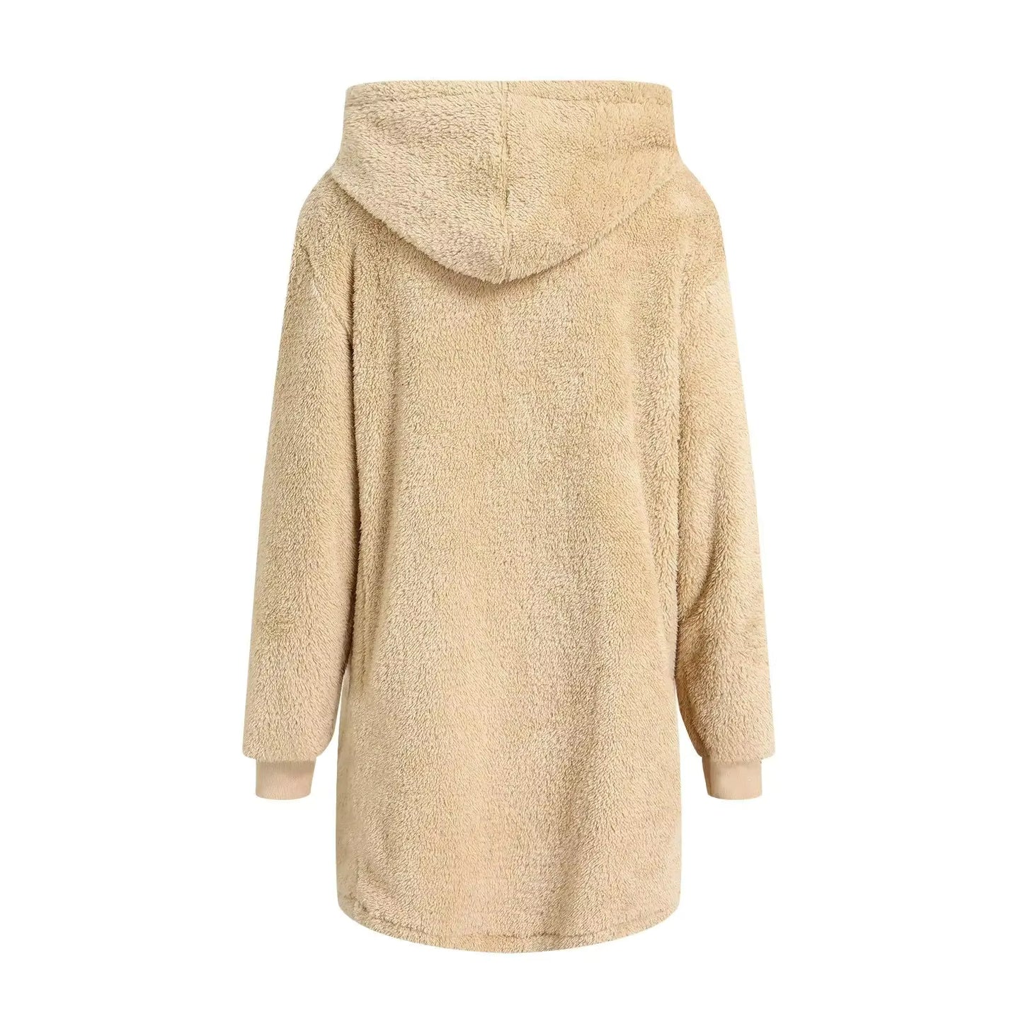 Warme Teddy Coat met Rits