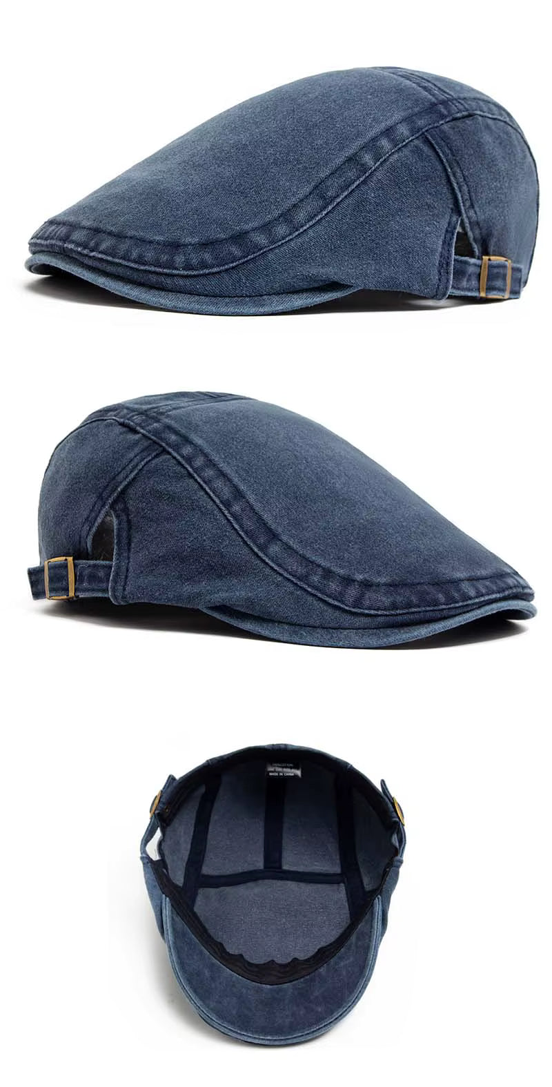 Vintage Flat Cap Unisex – Verstelbaar