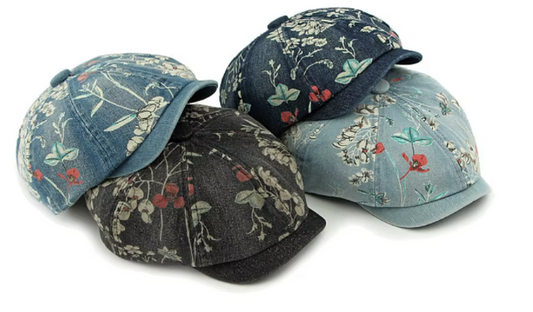 Vintage Bloemen Flat Cap