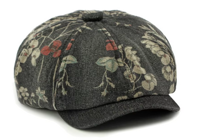 Vintage Bloemen Flat Cap