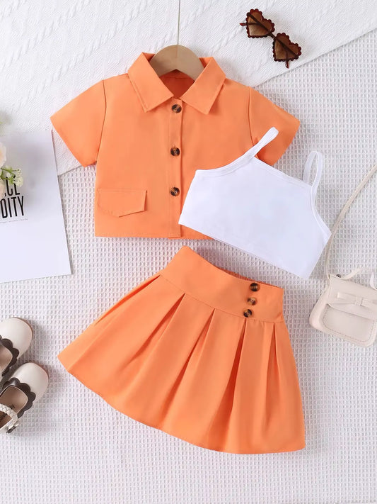 Meisjes 3-Delige Set – Trendy & Zomers