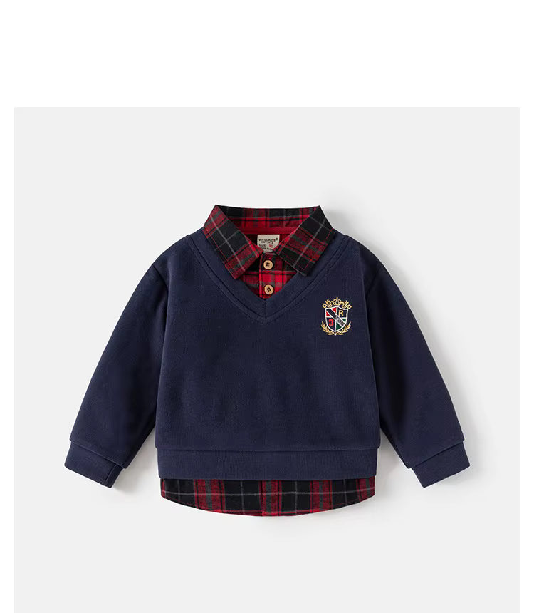 Jongens Sweater met Overhemdkraag