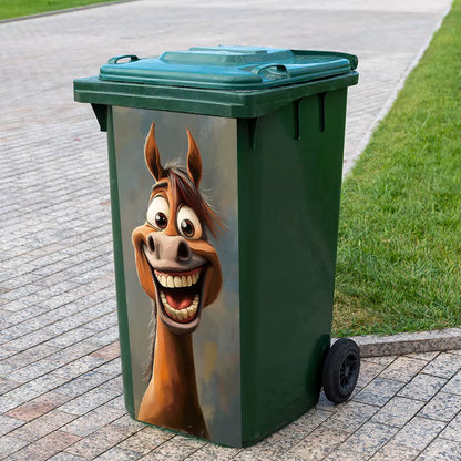 Funny Bin Sticker Horse