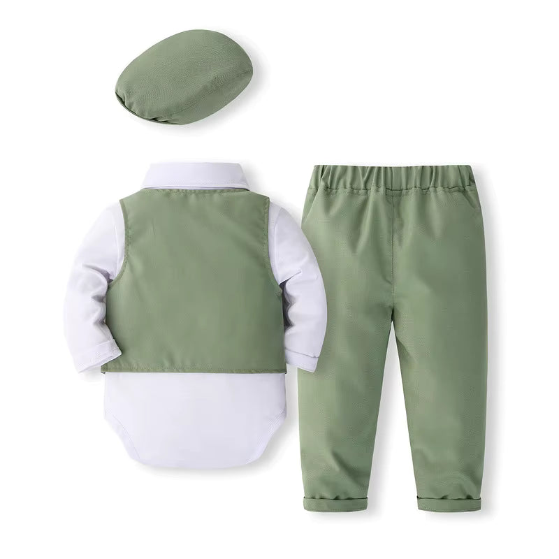 Mini Gentleman Outfit voor Baby’s (4-delig)