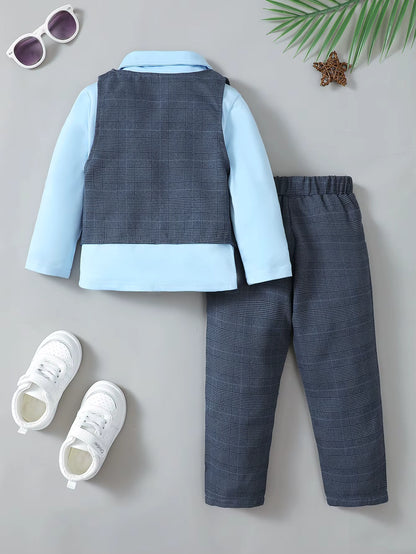 Jongens Gentleman Set – Overhemd, Gilet & Broek