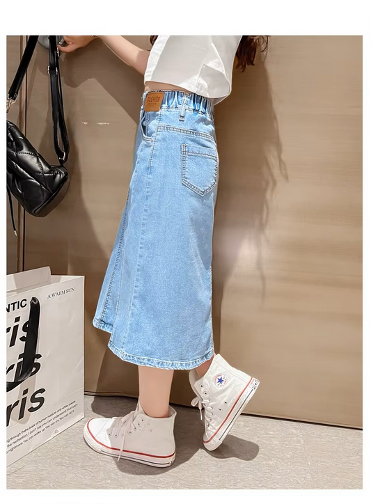 Denim Split Rok