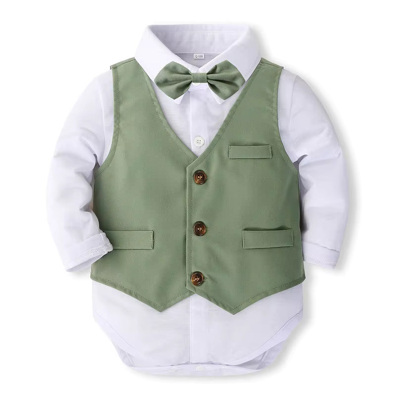 Mini Gentleman Outfit voor Baby’s (4-delig)