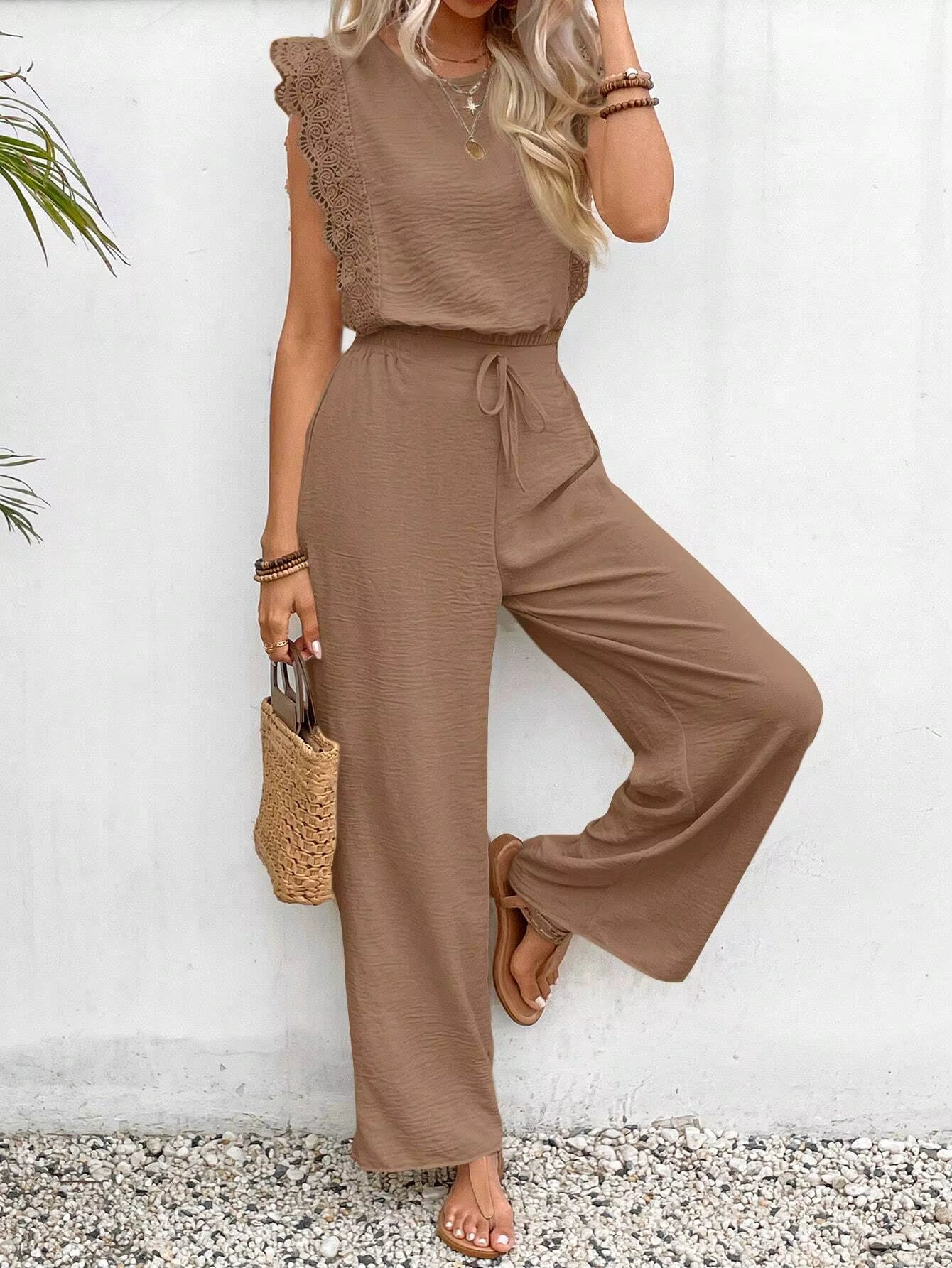 Classy Zomer Set – Top met Elastische Taille Broek