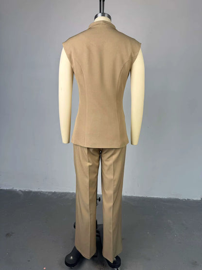 Elegante Mouwloze Blazer Set