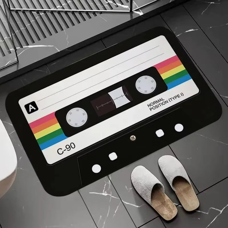 Retro Cassette Deurmat – Antislip & Absorberend