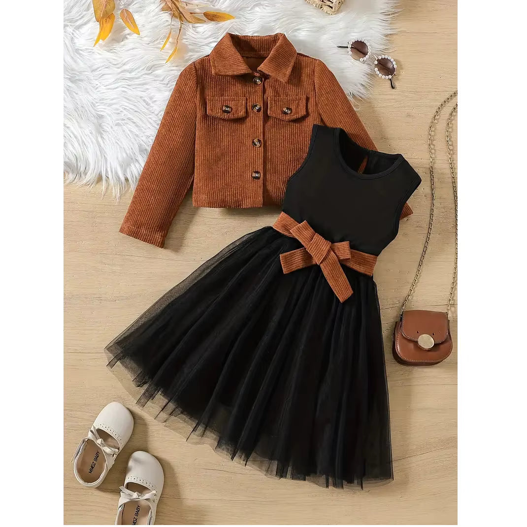 Meisjes Herfst/Winter Set – Jurk met Jasje