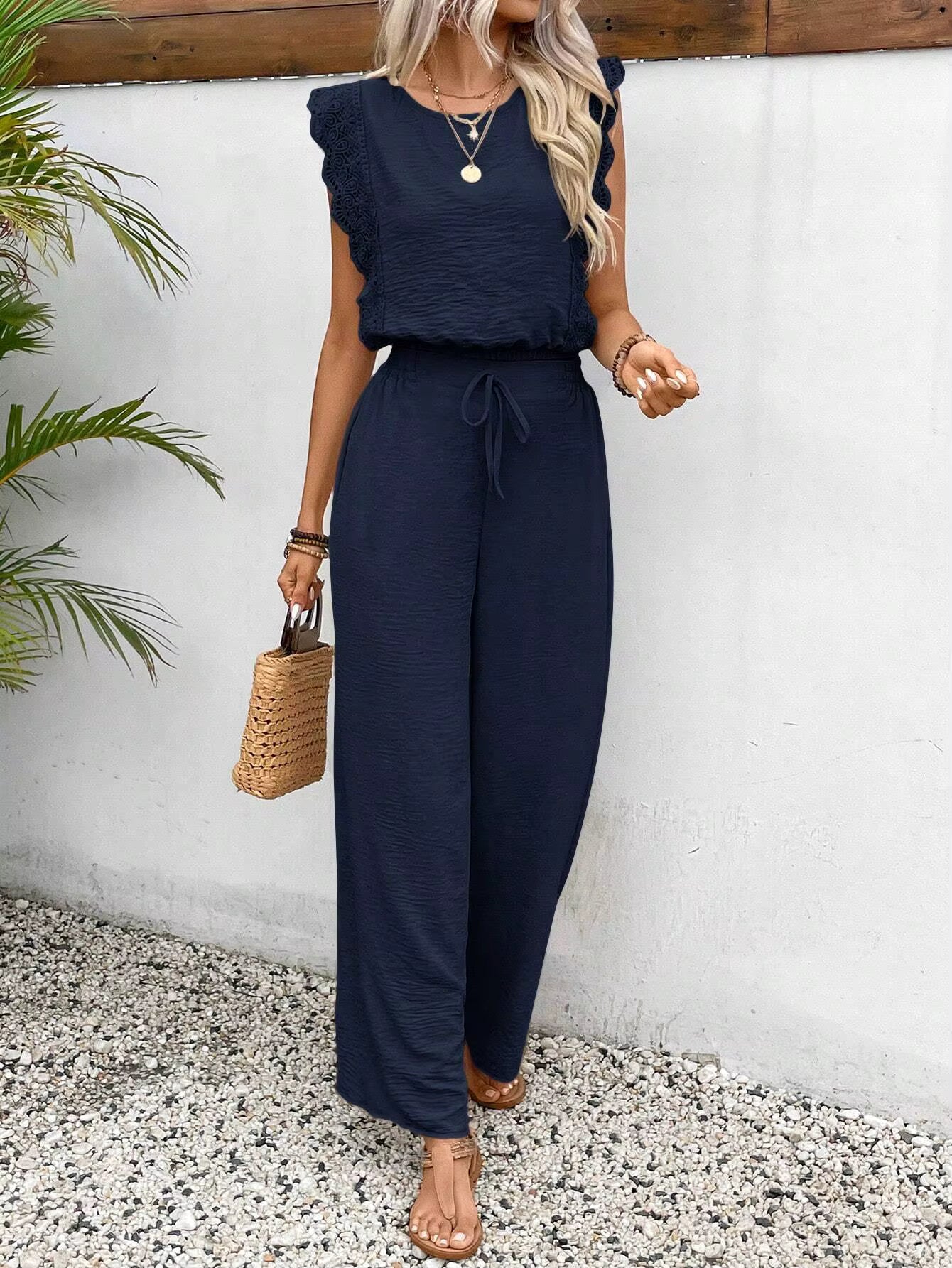 Classy Zomer Set – Top met Elastische Taille Broek