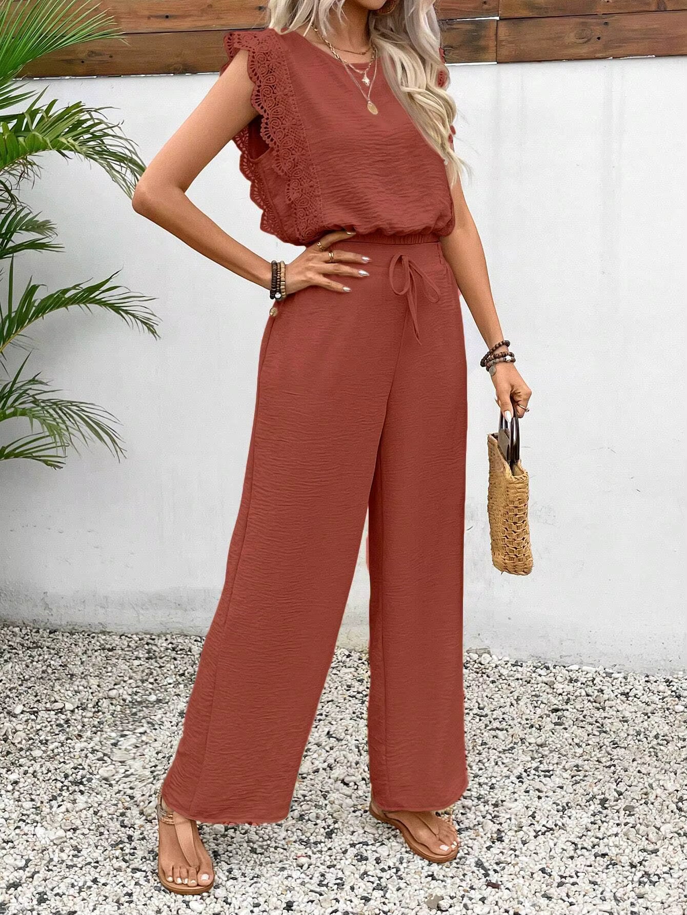 Classy Zomer Set – Top met Elastische Taille Broek