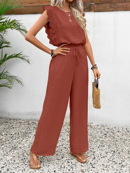 Classy Zomer Set – Top met Elastische Taille Broek