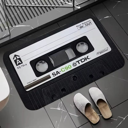 Retro Cassette Deurmat – Antislip & Absorberend