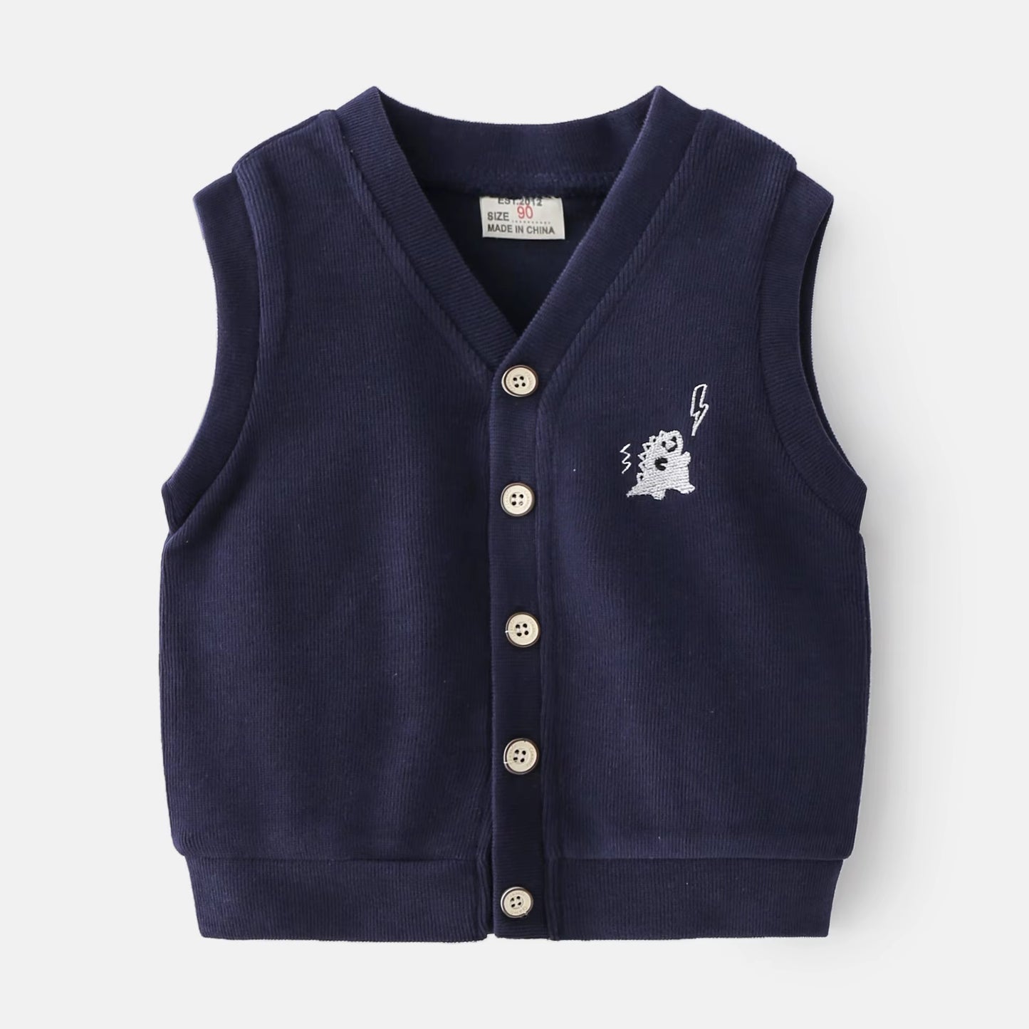 Jongens Gilet met Dino Detail