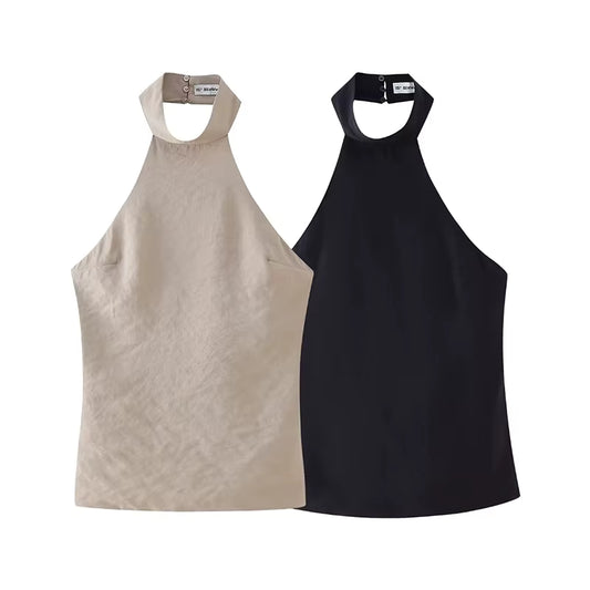 Chic Backless Halter Top