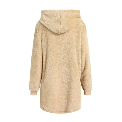 Warme Teddy Coat met Rits