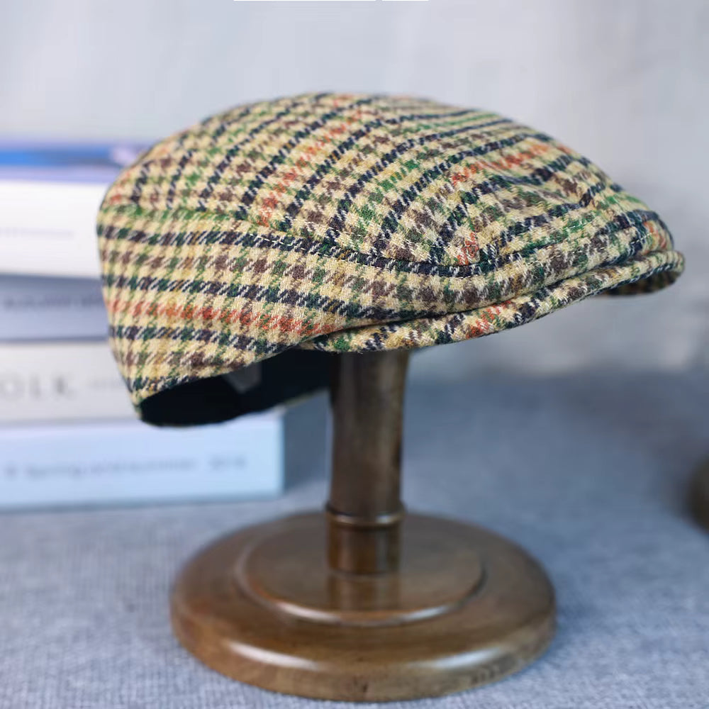 Retro Geruite Heren Cap